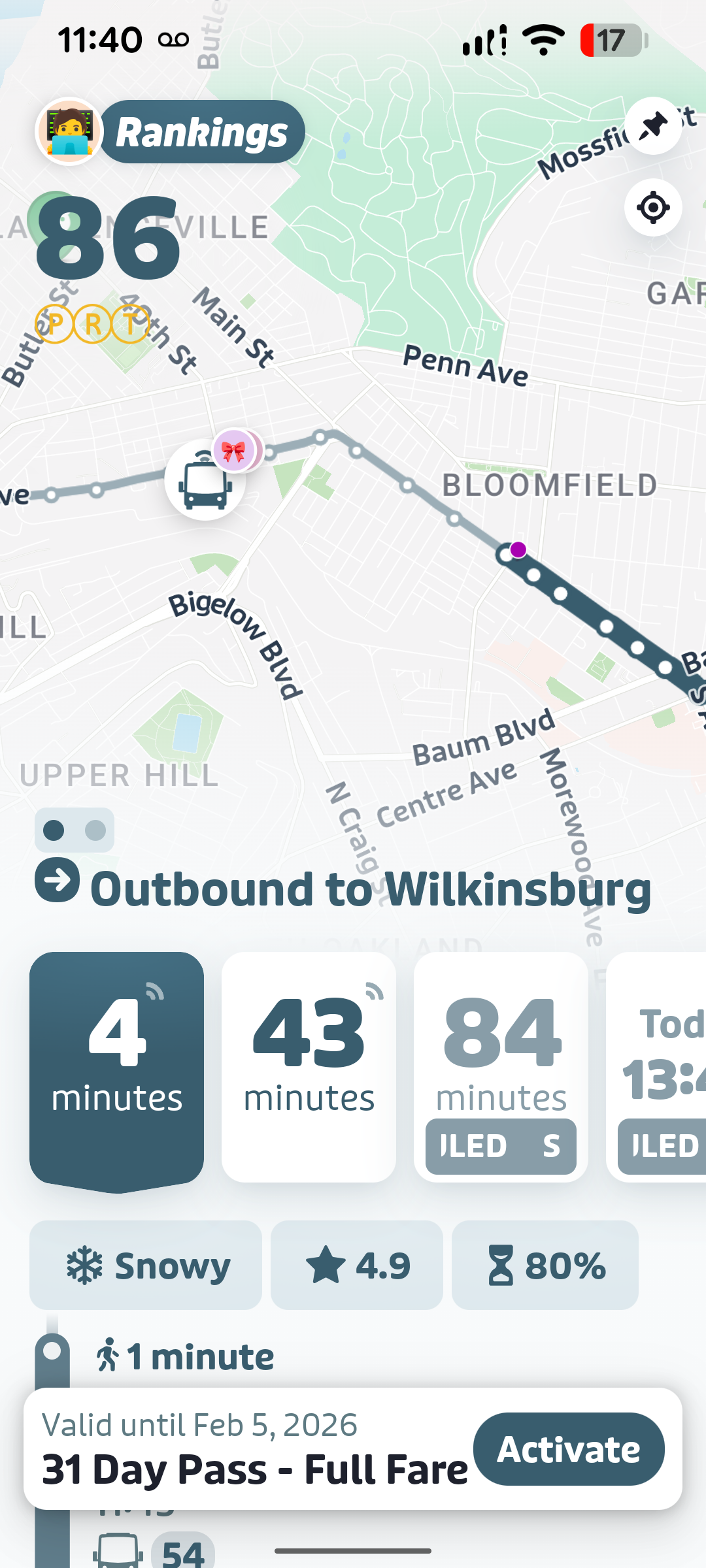 Transit App crowdsourced location